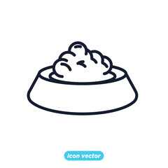 pet bowl icon. pet bowl symbol template for graphic and web design collection logo vector illustration