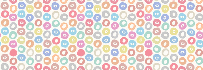 Circle Hand drawn Watercolor isolated on white canvas with high resolution texture, seamless pattern
