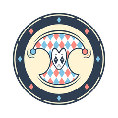 Design of funny jester illustration