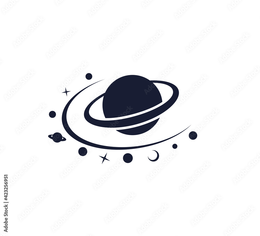 Poster space planet symbol