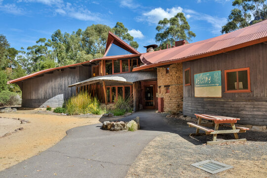 Halls Gap, Victoria, Australia - March 5, 2017. Exterior view of Brambuk Cultural Centre in Halls Gap, VIC