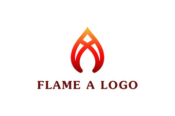 Letter A fire logo idea