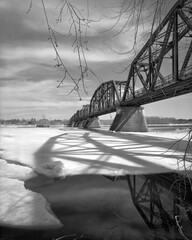 Large format film photo of Bill Thorpe Walking Bridge