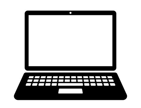 Laptop icon. Laptop in flat style isolated on white background vector