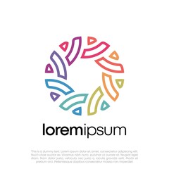 Obraz premium Global Community Logo Icon Elements Template. Community human Logo template vector. Community health care. Abstract Community logo. Human Resources Logo.