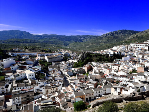 Panoramic of the town of luque from the castle area