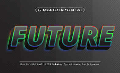 Future Rgb gaming modern Text Effect, Editable Text Font Effect