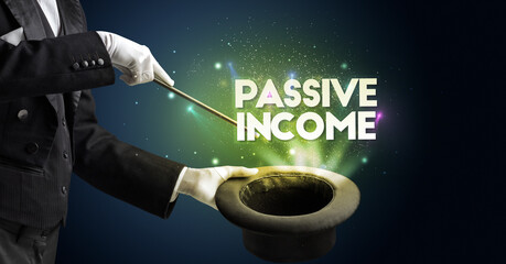 Magician is showing magic trick