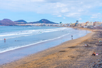 Las Canteras Beach at Gran Canaria, Canary islands, Spain