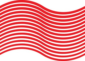 red waves of lines on white background