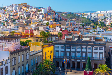 Aerial view of Plaza de Santa Ana at Las Palmas de Gran Canaria, Canary islands, Spain © dudlajzov