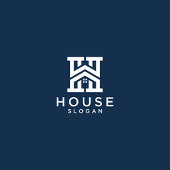 House Letter H Logo Design for Real Estate