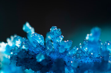 abstract blue background. macro photo crystal.place for text