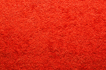Red color terry cloth and towel texture