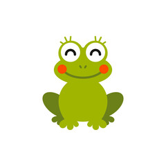 Fototapeta premium Little frog. Vector illustration of a cute little frog