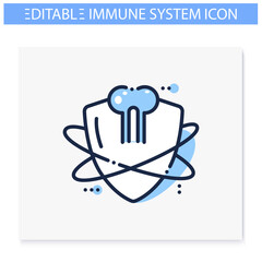 Bone marrow line icon. Semi-solid tissue. Immune system concept. Immunology. Body defence system. Health, immunity, disease prevention. Isolated vector illustration. Editable stroke