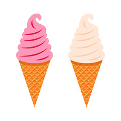 Ice cream icon, simple style, vector illustration on white background