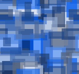 A drawing of geometric shapes in blue tones.Backgrounds and textures, seamless background.