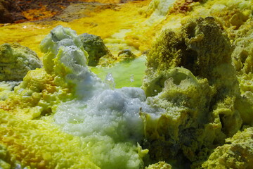 Paysage volcanique de Dallol en Ethiopie