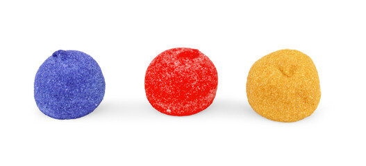 Marshmallows isolated on white background.