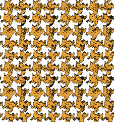 Seamless houndstooth pattern. Crowbar print illustration. 