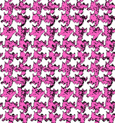 Seamless houndstooth pattern. Crowbar print illustration. 