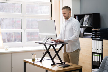 Adjustable Height Desk Stand