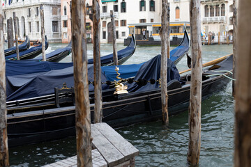 Fototapeta na wymiar Venedig - Gondel am Canal Grande
