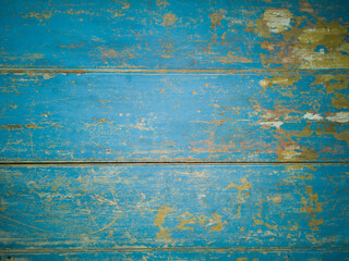 Fototapeta na wymiar Blue aged wood texture background