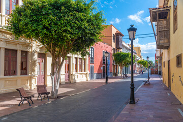 Fototapeta premium View of a street at San Sebastian de la Gomera, Canary Islands, Spain