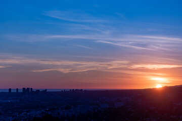 Sunrise in Los Angeles City 