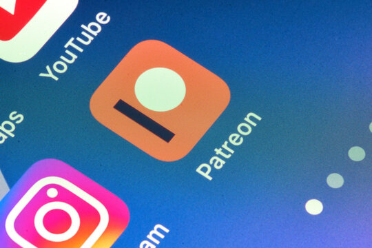 Barcelona, Spain - March 25 2021 - iPhone screen showing Patreon app icon in main screen