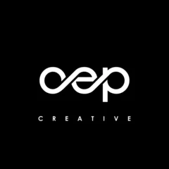 Deurstickers OEP Letter Initial Logo Design Template Vector Illustration © makrufi
