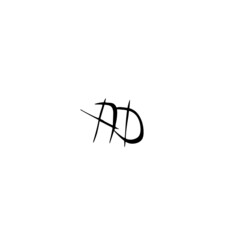 AD initial handwriting logo for identity