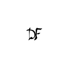 DF initial handwriting logo for identity