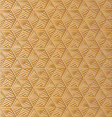 Geometric of hexagonal pattern. Design triangle lines gold on gold background. Design print for illustration, texture, wallpaper, background.