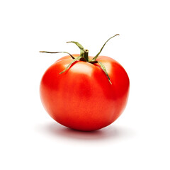 red tomato isolate on white background close up