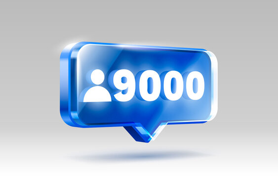 Thank you followers peoples, 9k online social group, happy banner celebrate, Vector