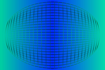 Vector background with the convex grid. Blue to green gradient..