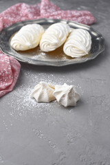 Meringue dessert isolated