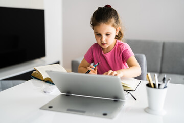 Child With Digital Tablet Drawing