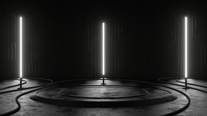 Dark atmosphere scene high quality render