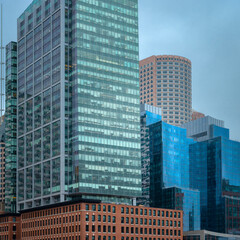 Fototapeta na wymiar Boston Downtown Buildings Close-up