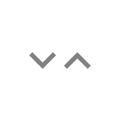Simple gray shuffle icons with up and down arrows. Vector illustration.