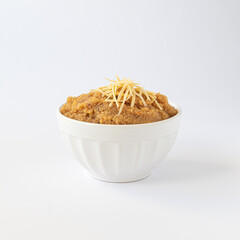 bowl de polenta con queso