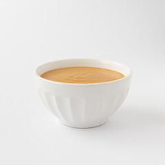 bowl de sopa de zapallo