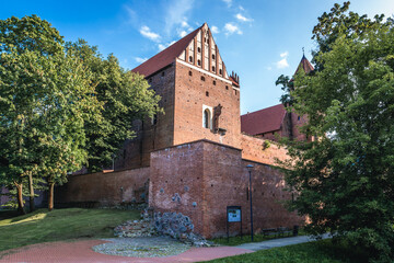 Fototapeta na wymiar Castle in Olsztyn city in northeastern Poland