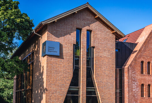 Olsztyn, Poland - August 24, 2017: Browar Warmia restaurant and brewery in Olsztyn city