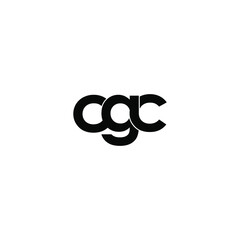 cgc letter original monogram logo design