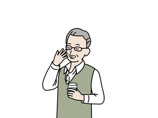 錠剤 サプリ 薬を飲む 年配の女性 シニア 高齢者 健康 イラスト素材 60 S Poster 60 Senryu